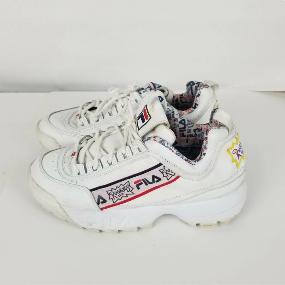 Fila mens White and Red Sneakers